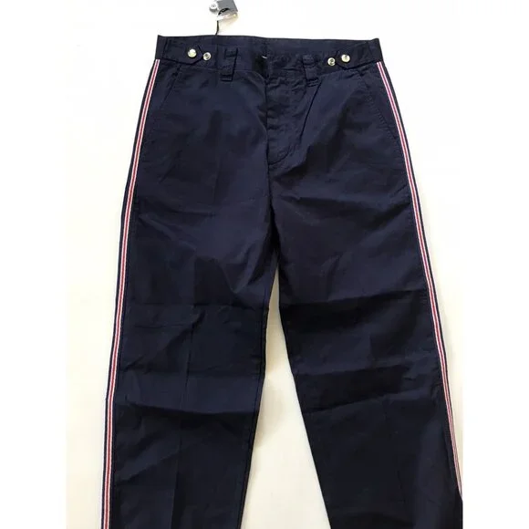 $178 Diesel Men's Slim P-Tucs Tape Trousers Peacoat Blue Jeans Size 31